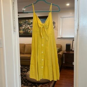 Yellow summer dress.